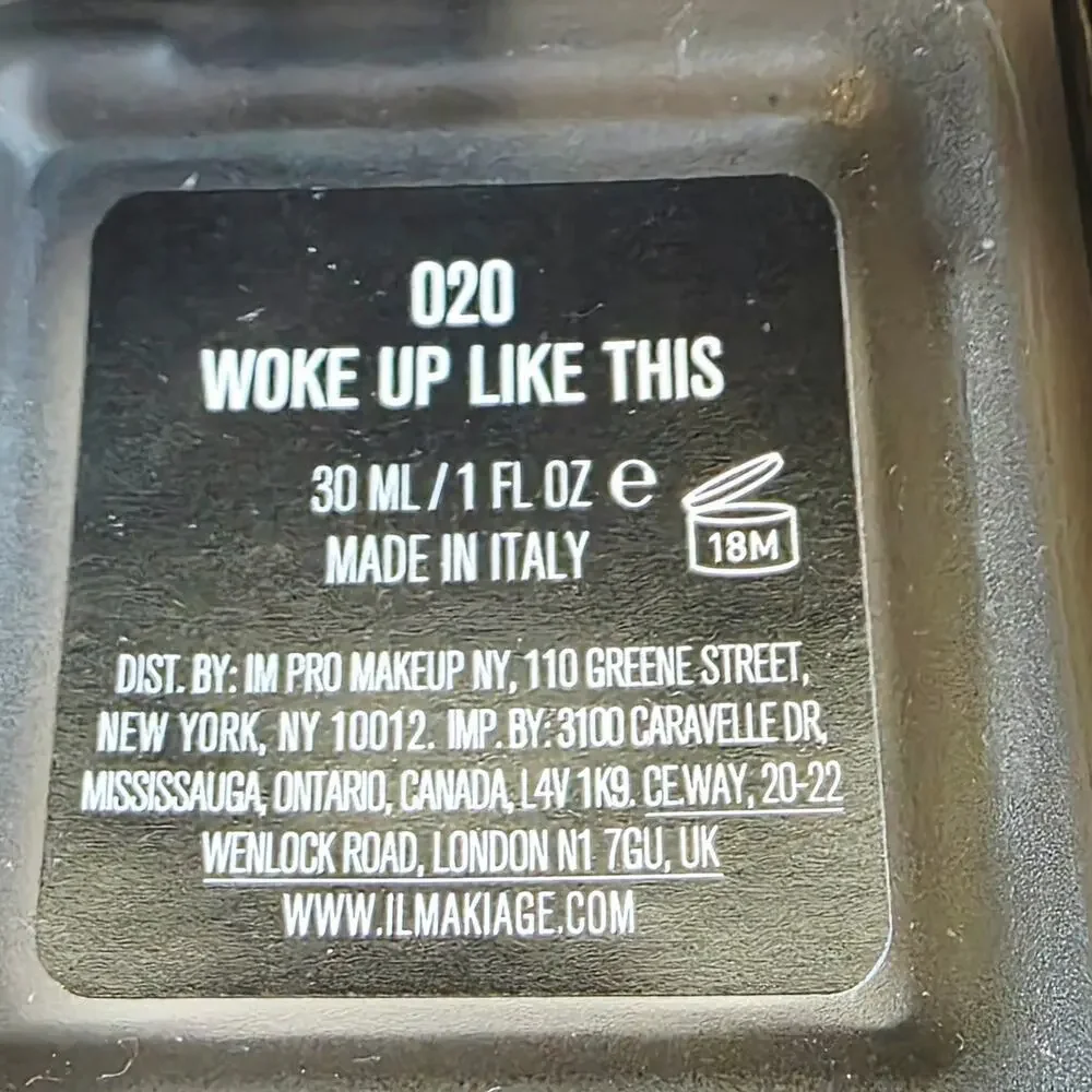 NEW IL MAKIAGE Woke Up Like This Flawless Base Foundation Shade 020 30 ml